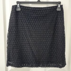 NWOT Express Macrame Mini Skirt Black Size S